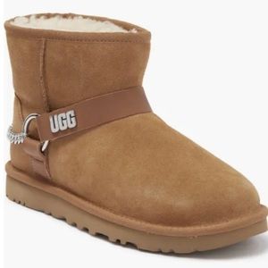 UGG Mini Classic Logo Bootie (Women) SIZE 5 BRAND NEW CHESTNUT